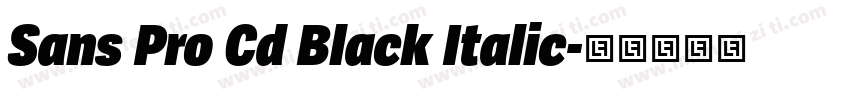 Sans Pro Cd Black Italic字体转换